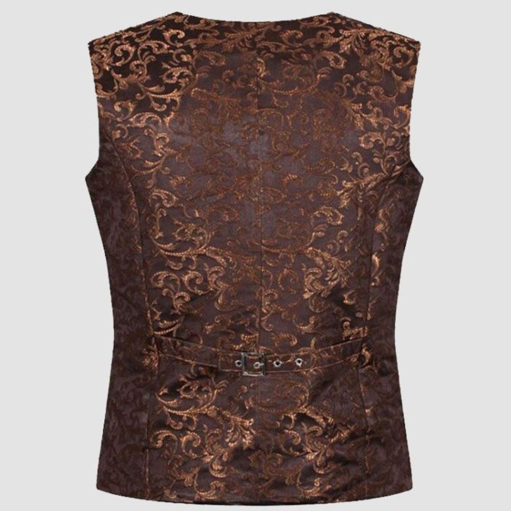 brocade brown gothic vests