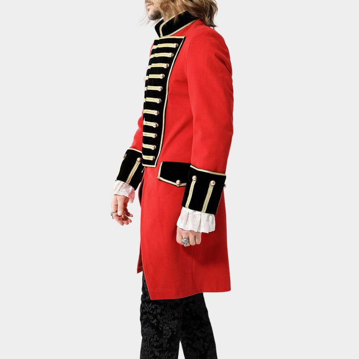 Red Gothic British Style Officer Coat