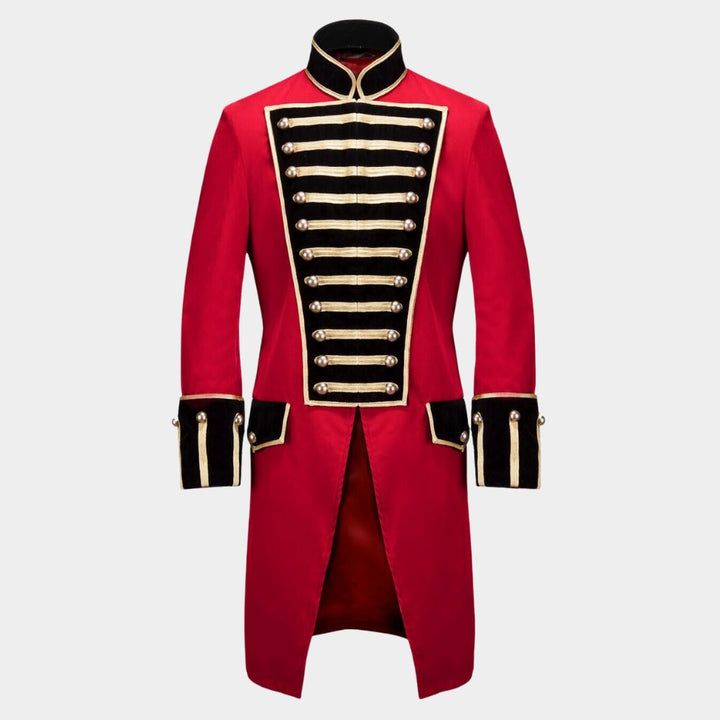 Red Gothic British Style Officer Coat