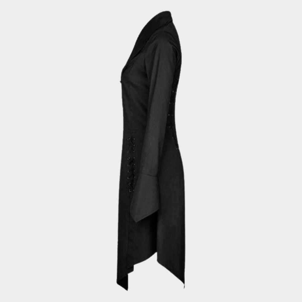 black long gothic trench coat