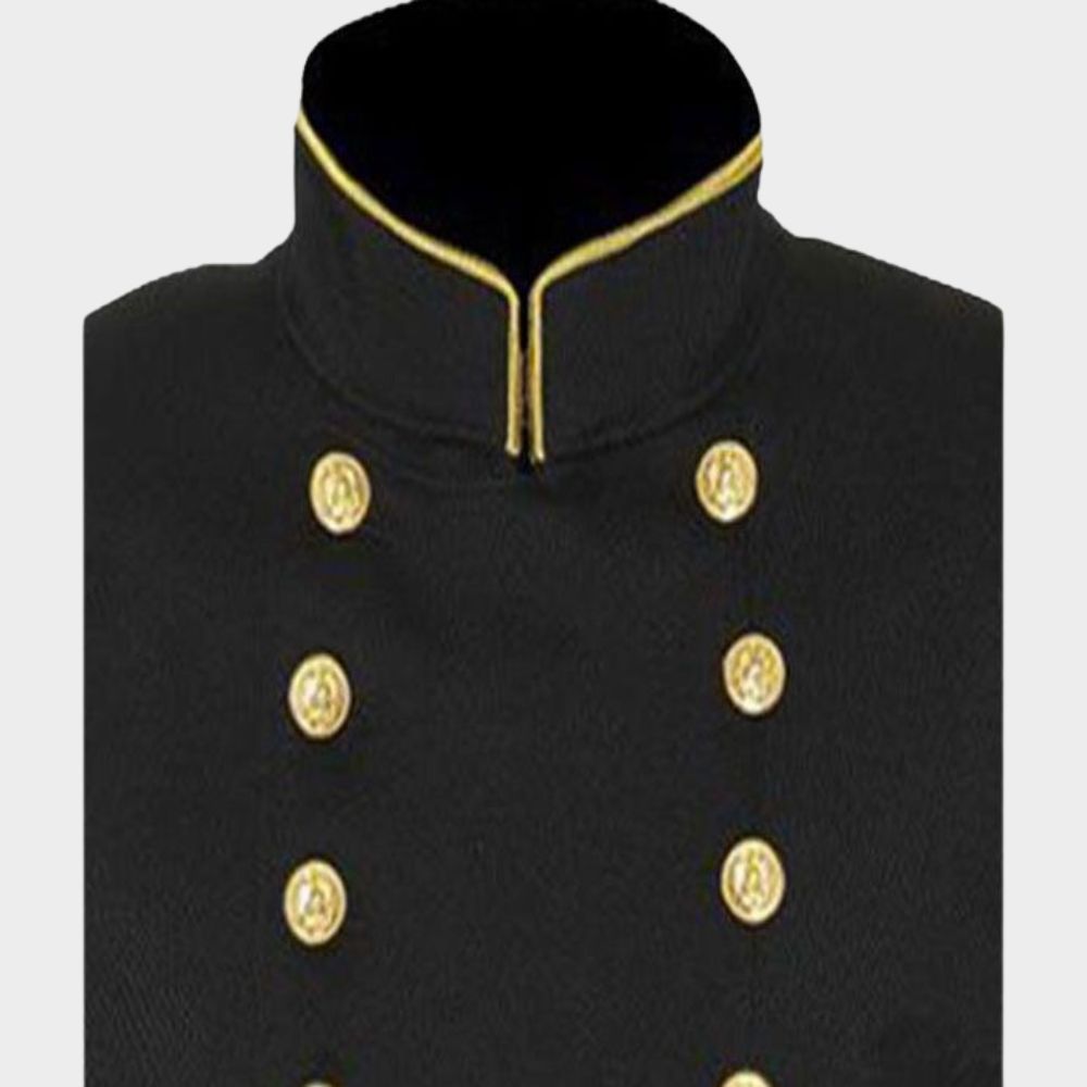 black mens military jacket
