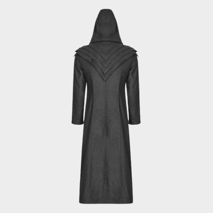 Mens Gothic Black Trench Coat
