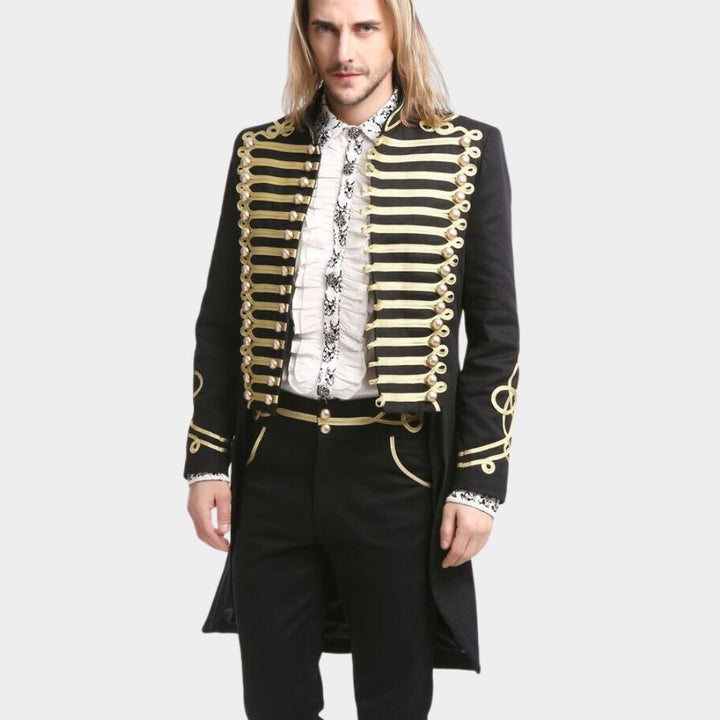 Men's Gothic Military Officers Long Coat