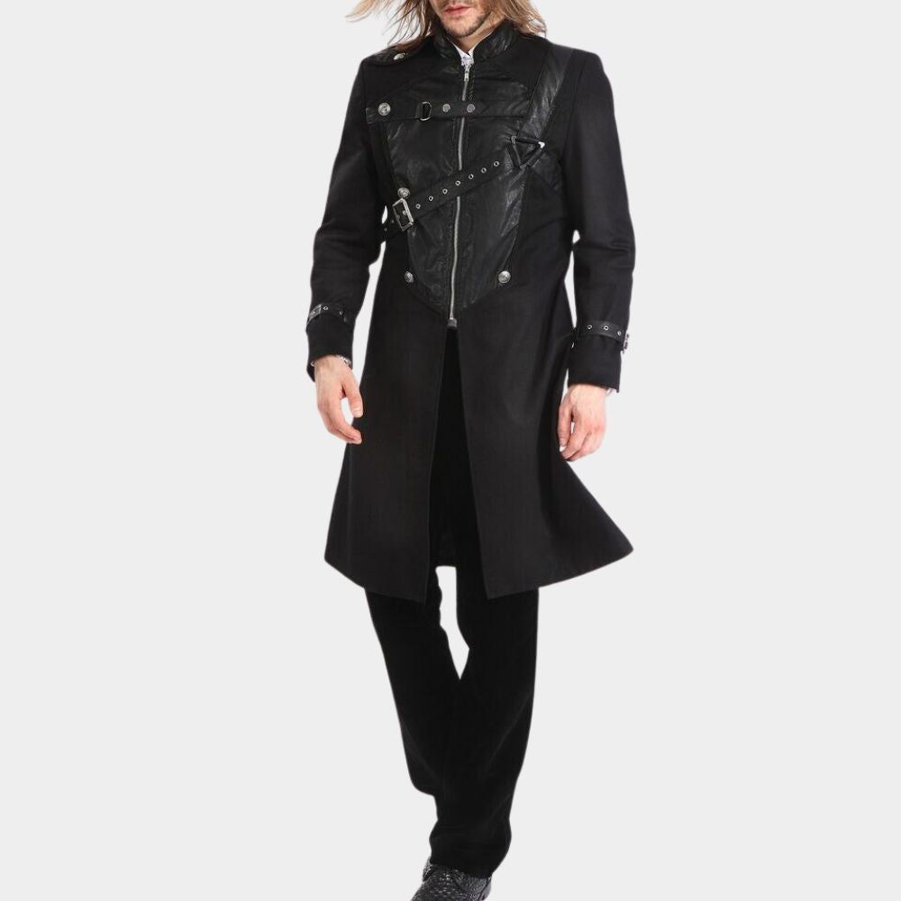 Men's Gothic Punk Long Coat