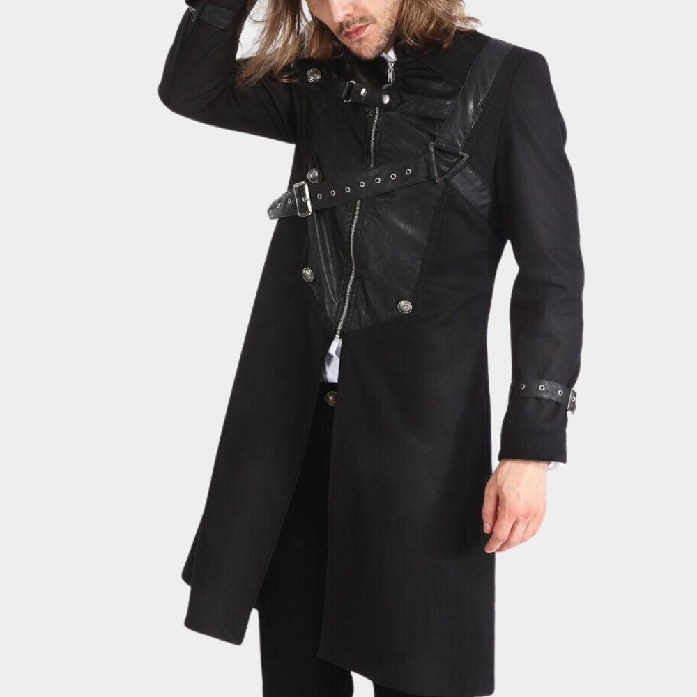 Men's Gothic Punk Long Coat