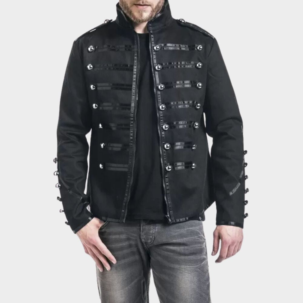  Mens Military Parade Jacket wear by stylish men at gothic clothings