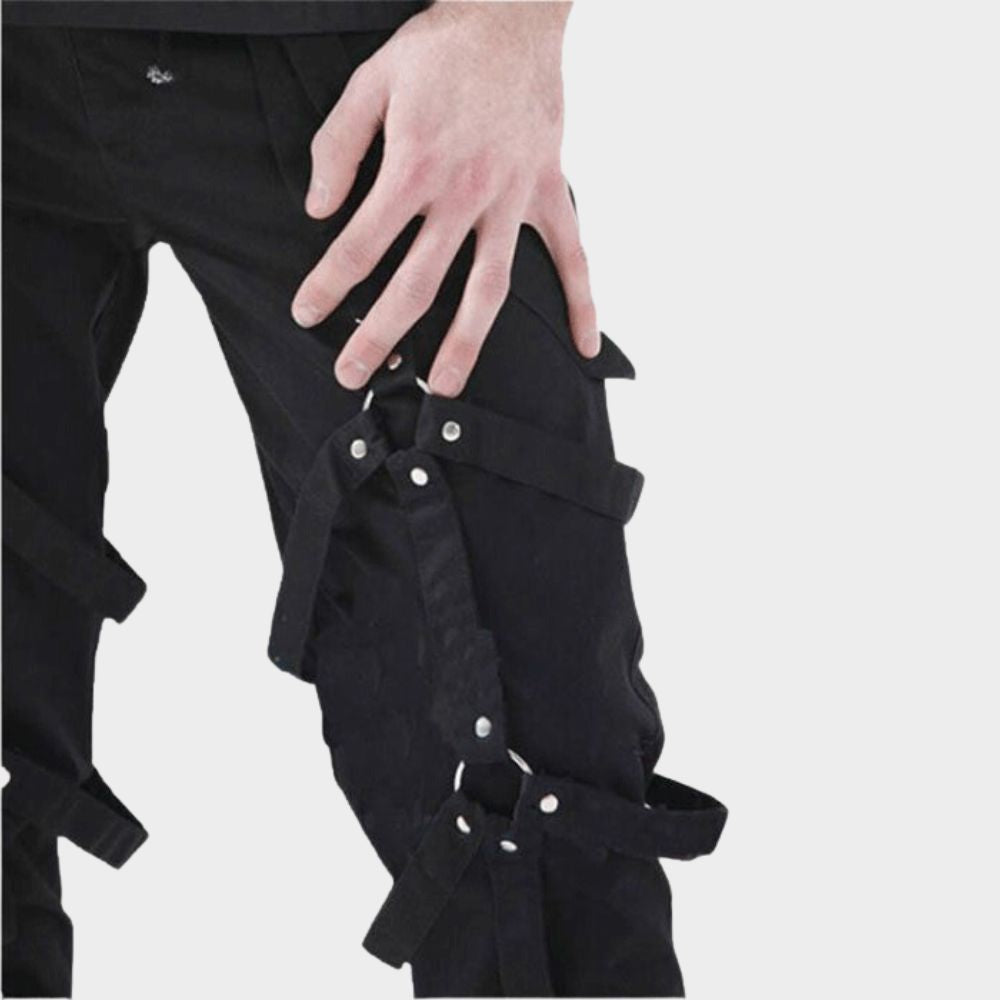 Men's Black Cotton Pants: Classic Slim Fit Comfort