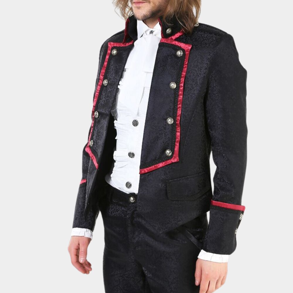 Gothic Aristocrat Red Jacket for Men