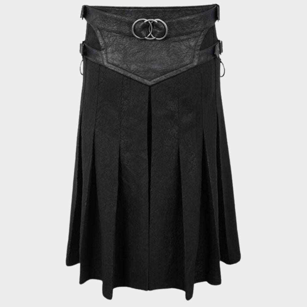 gothic long kilt for sale with grey background.