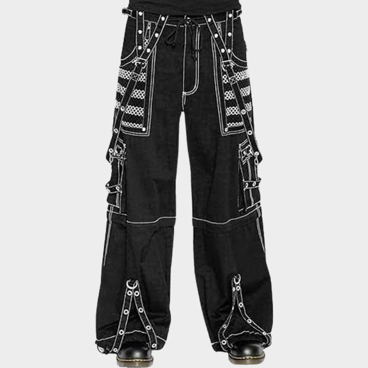 Schwarze Steampunk-Hose für Herren von Dark Elegance