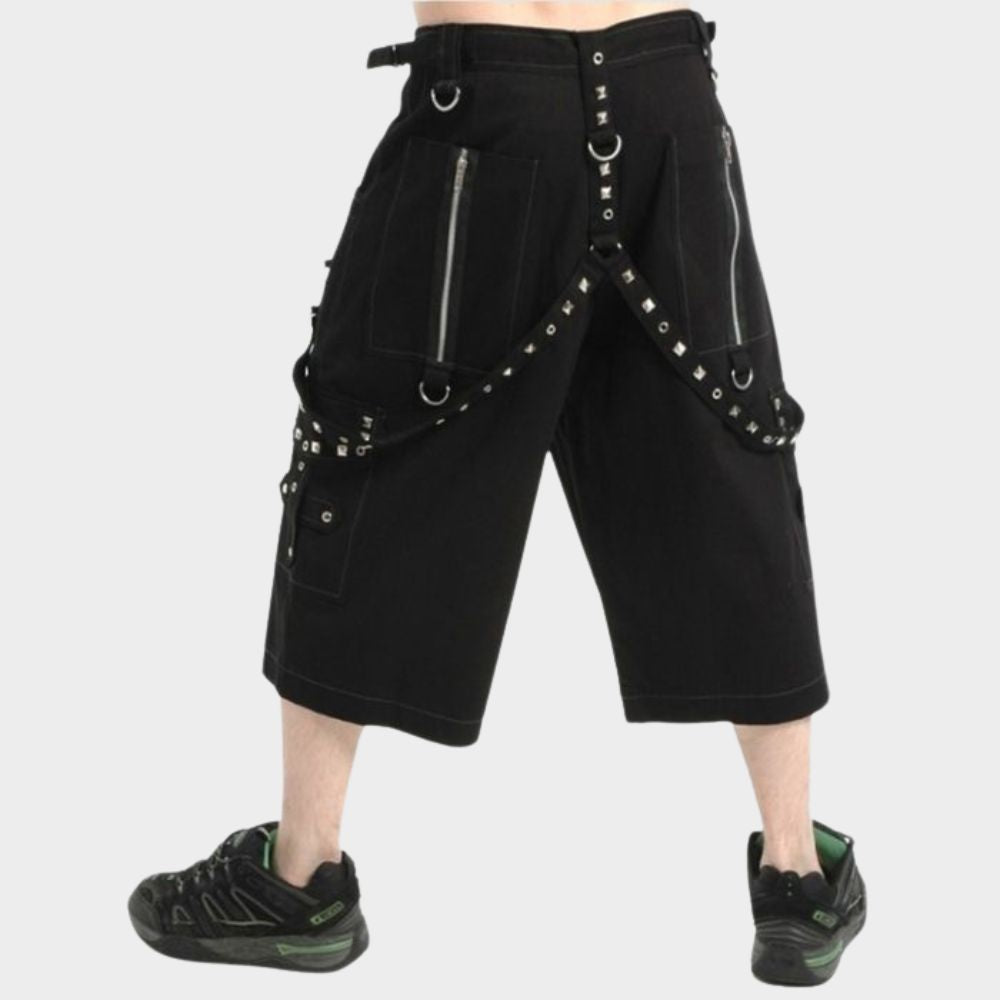 men wearing mens emo shorts at gothic clothings.