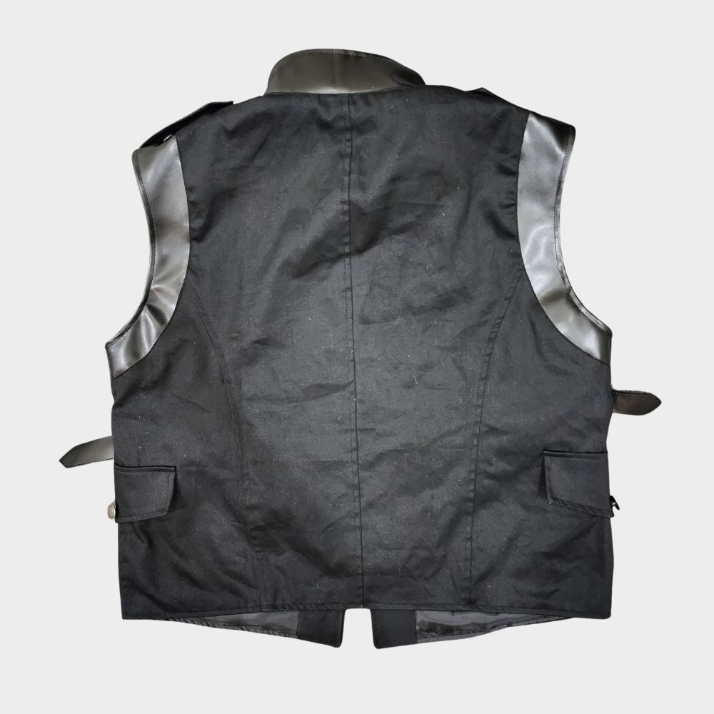 mens gothic leather vest
