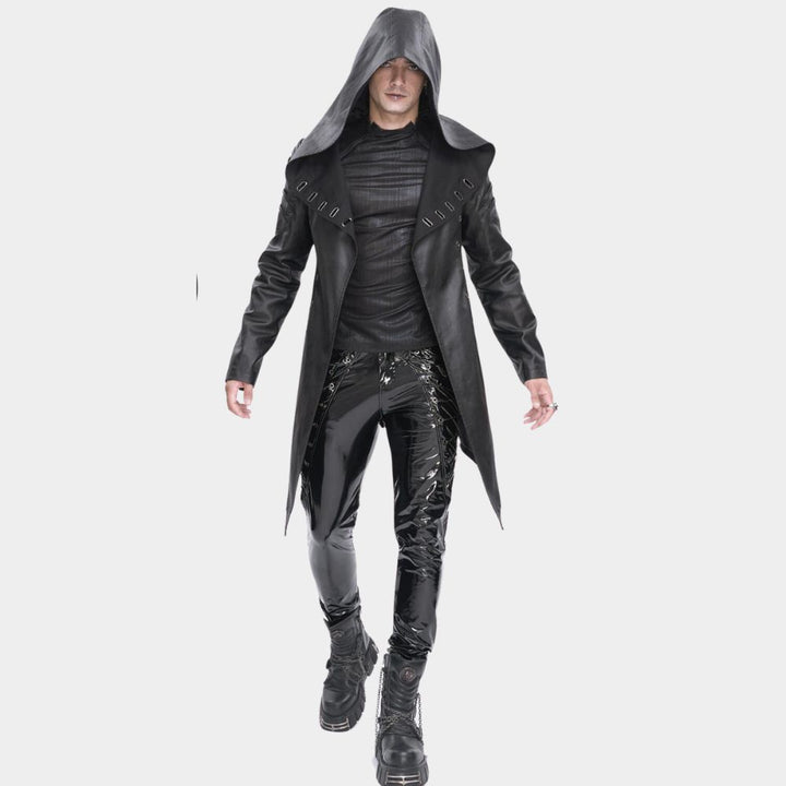 Men's Gothic Steampunk Jacket with Hood