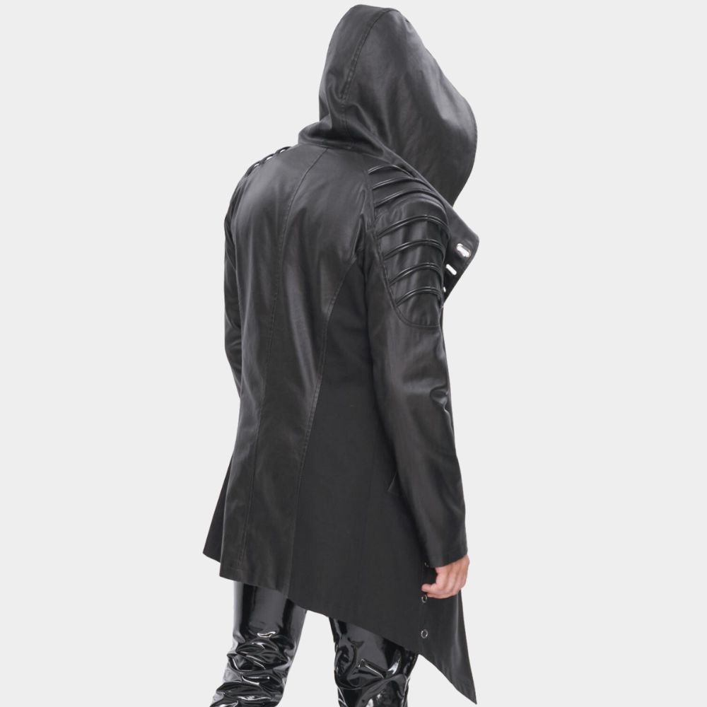 Men's Gothic Steampunk Jacket with Hood