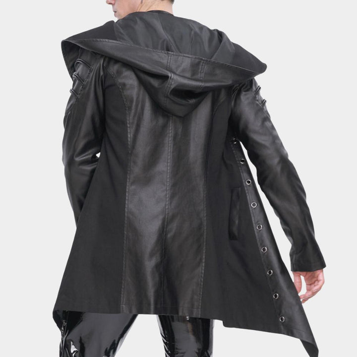 Men's Gothic Steampunk Jacket with Hood