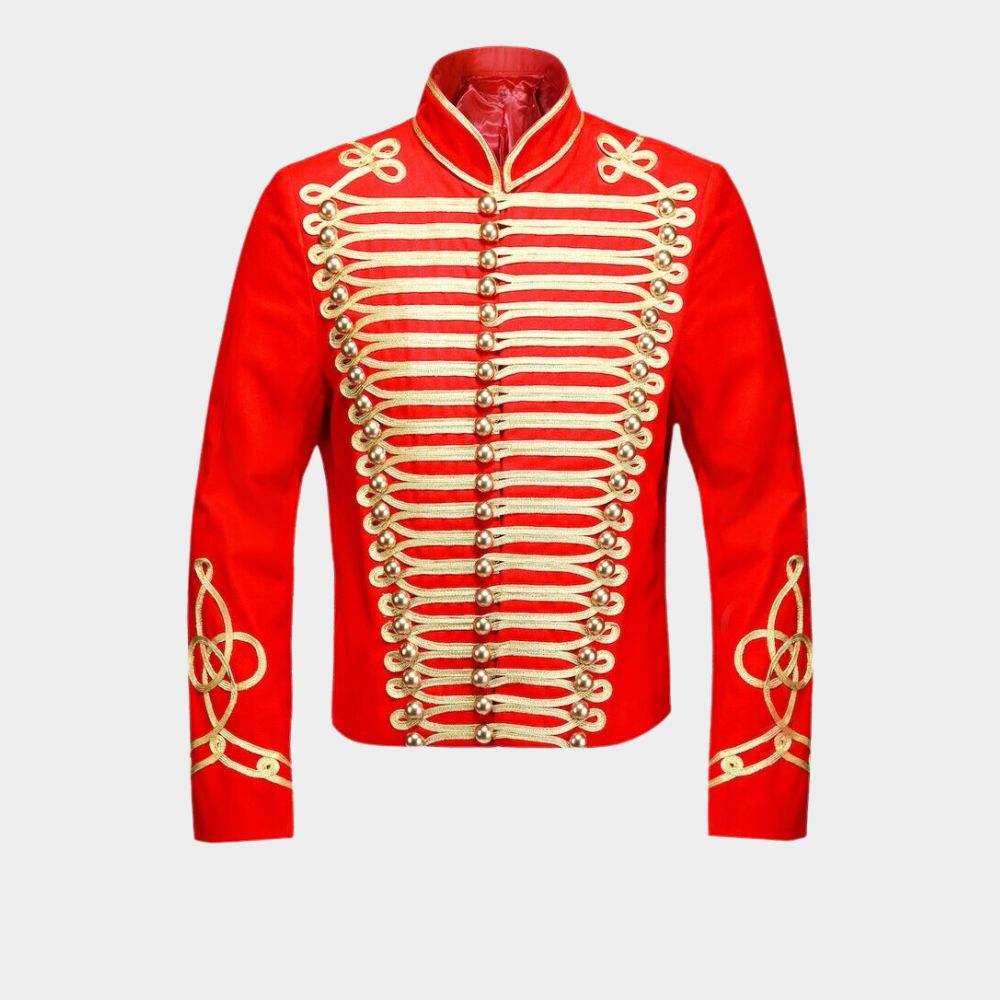 Rote Offiziersjacke im Gothic-Stil für Herren
