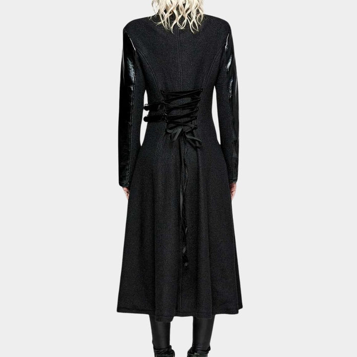 Women's Black Gothic Bat Long Coat