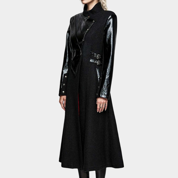 Women's Black Gothic Bat Long Coat