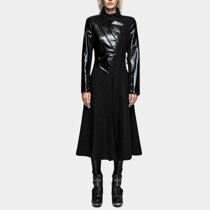 Women's Black Gothic Bat Long Coat